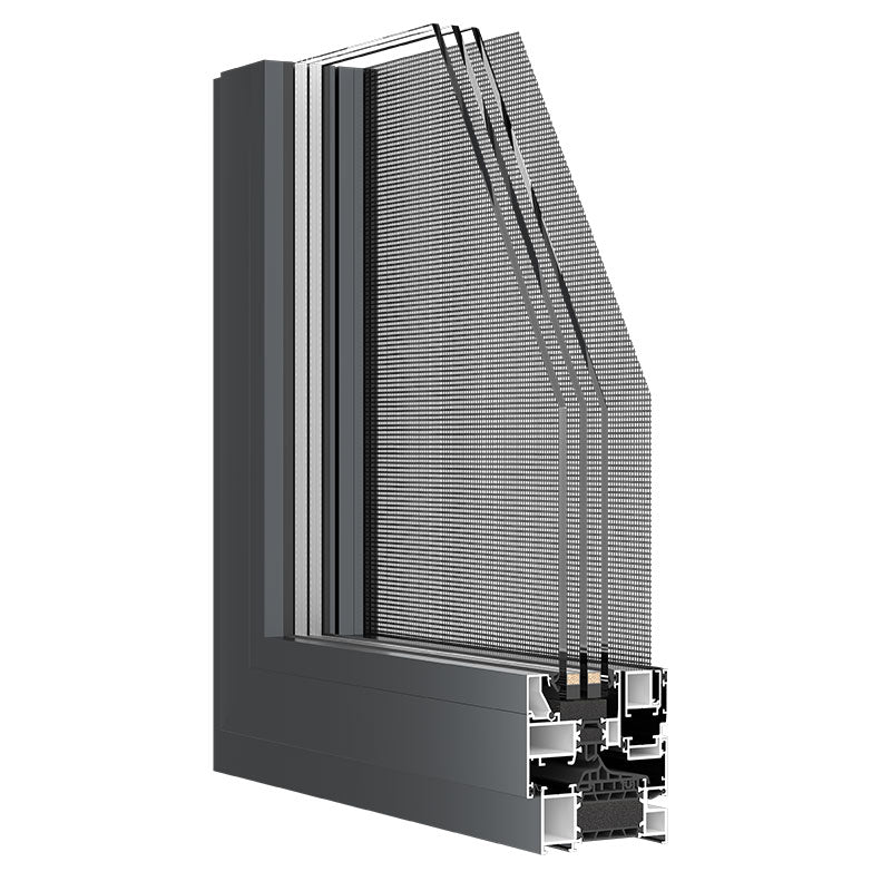 X85Window/Door Screen Integrated Series Dual-action Window & Fixed Window Assembly/Light commercial window/Architectural Aluminum Thermal-Break Tilt & Turn Windows